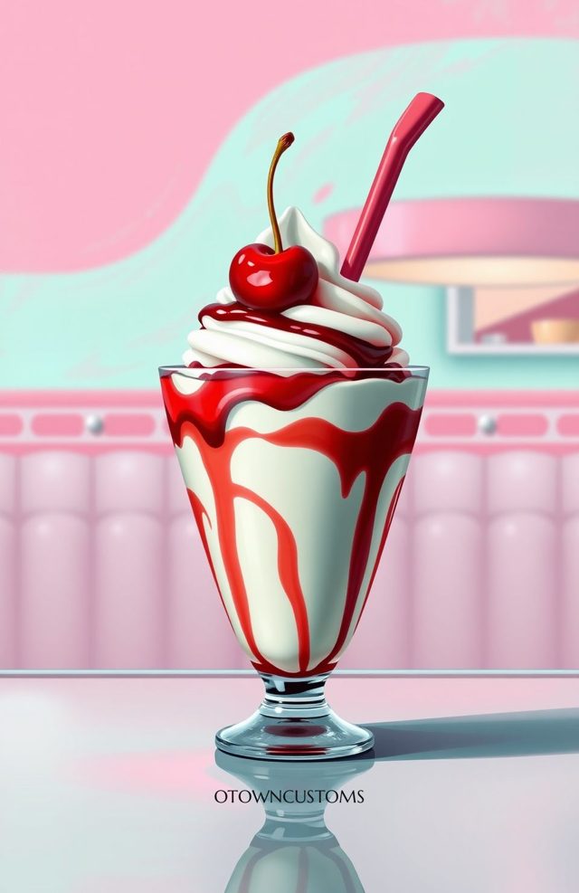 Retro Diner Cherry Sundae