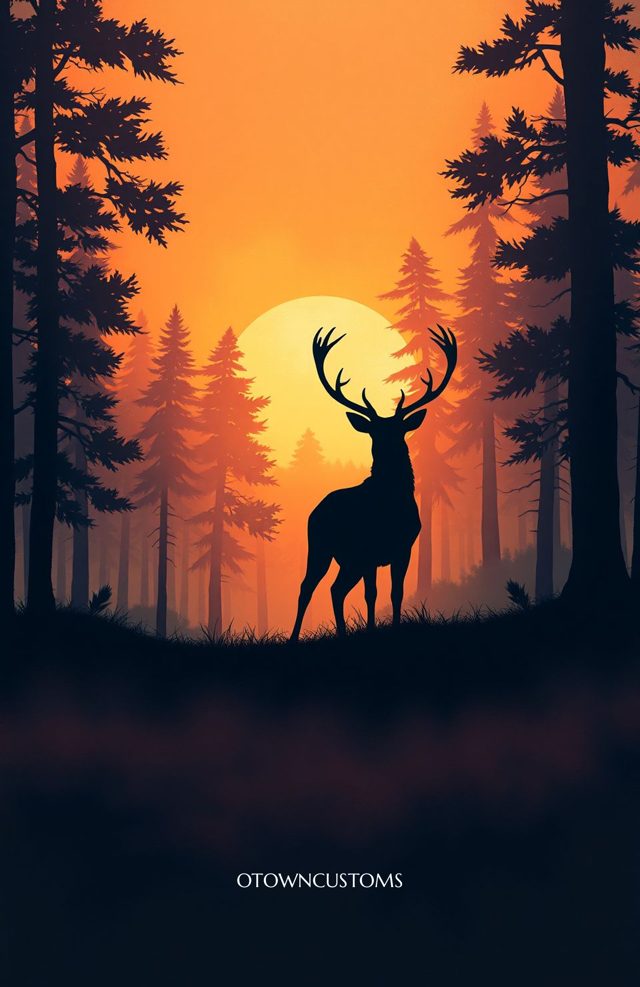 Minimalist Enchanted Forest Sunrise