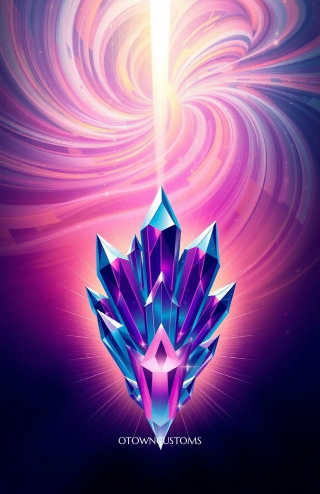 Geometric Crystal Abstract Nebula