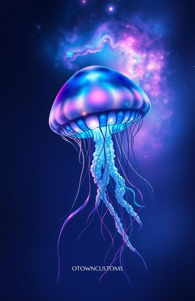 Cosmic Jellyfish Nebula Glowing