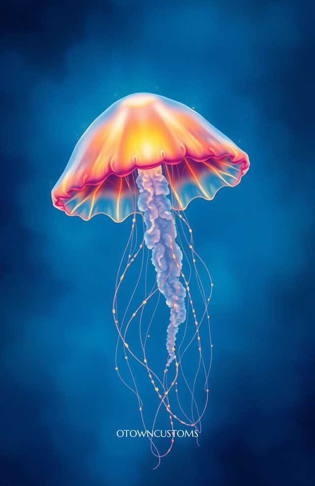 Ethereal Jellyfish Glowing Ocean