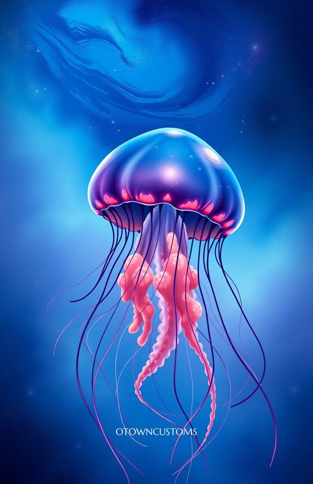 Fantasy Glowing Cosmic Jellyfish