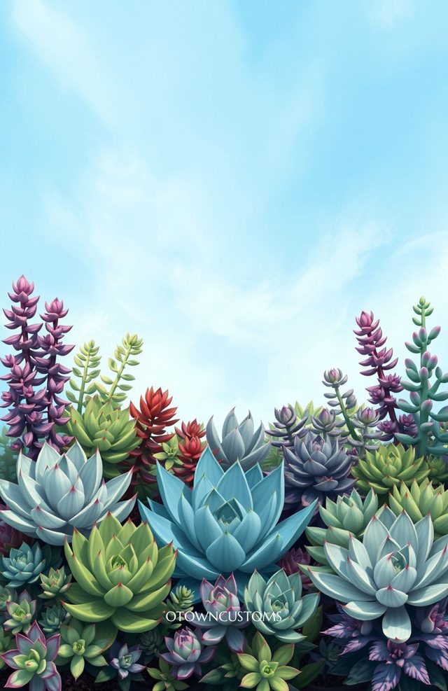 Vibrant Succulent Garden Vista