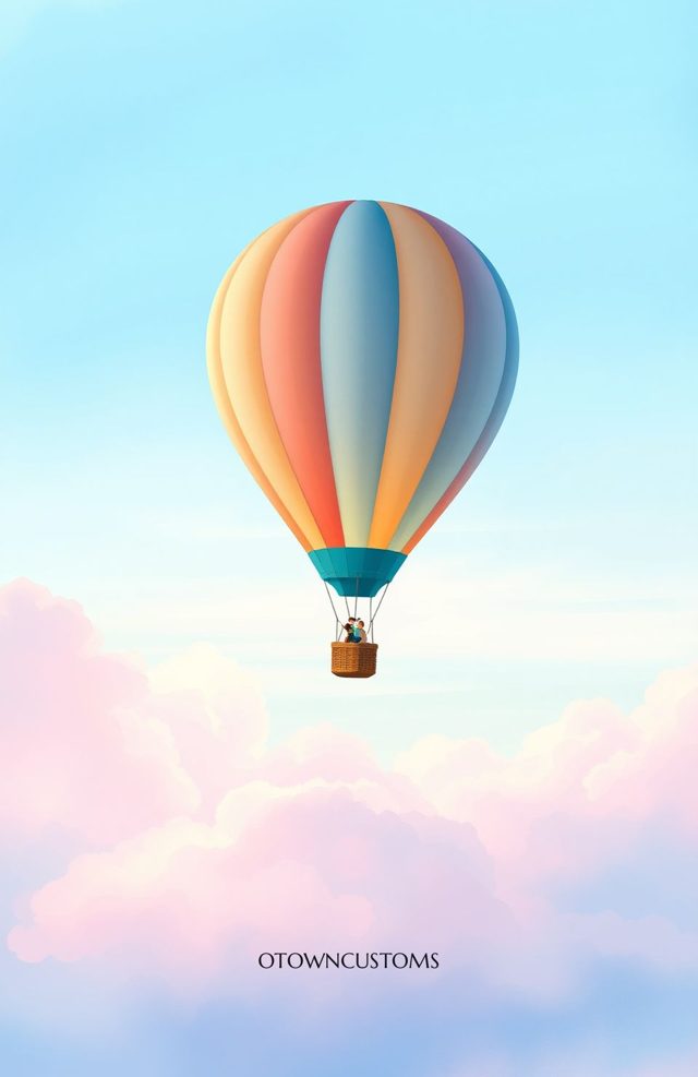 Whimsical Hot Air Balloon Illustration