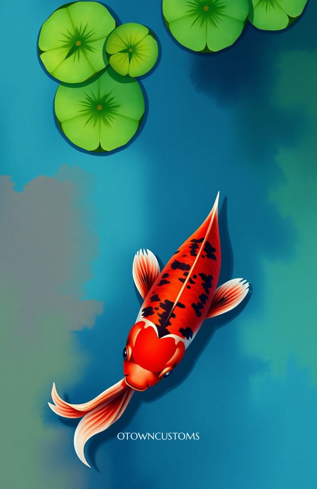 Rainbow Koi Serenity Realistic