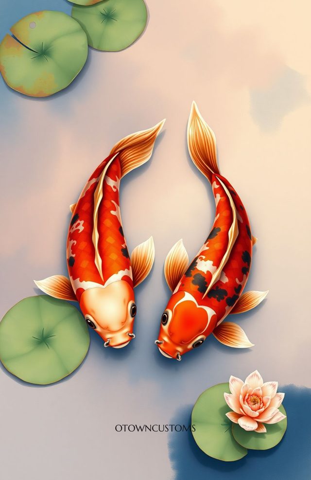Tranquil Koi Pond Painterly