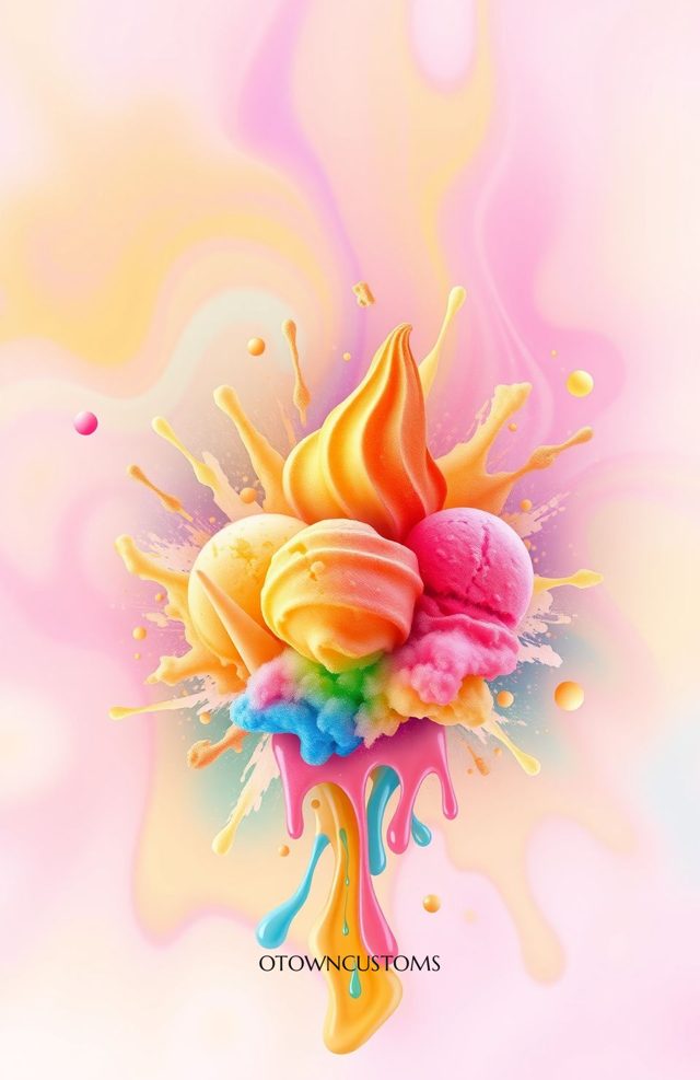Surreal Rainbow Sherbet Splash