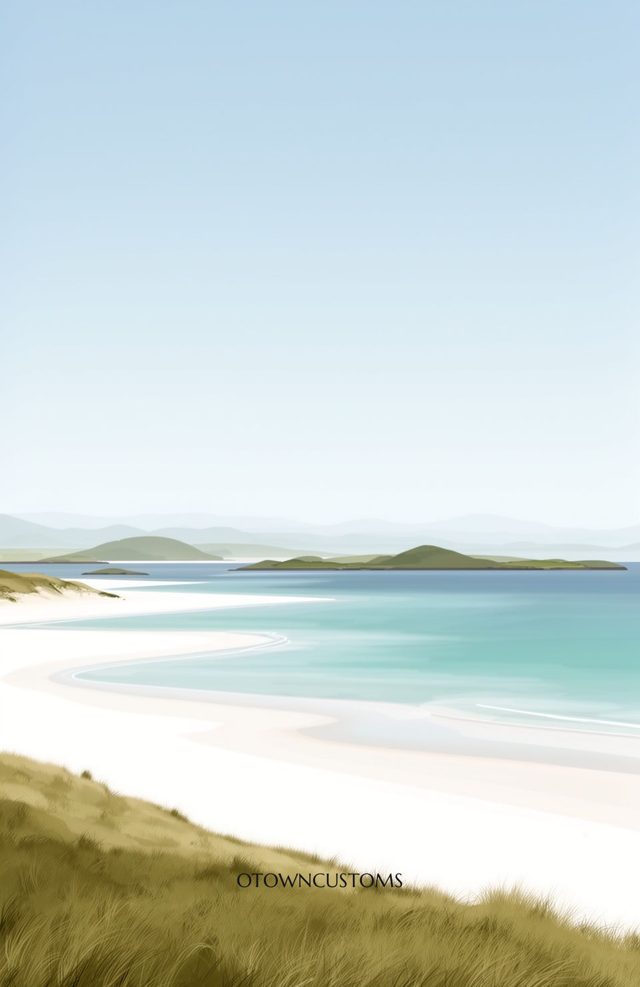 Minimalist Luskentyre Turquoise Isles