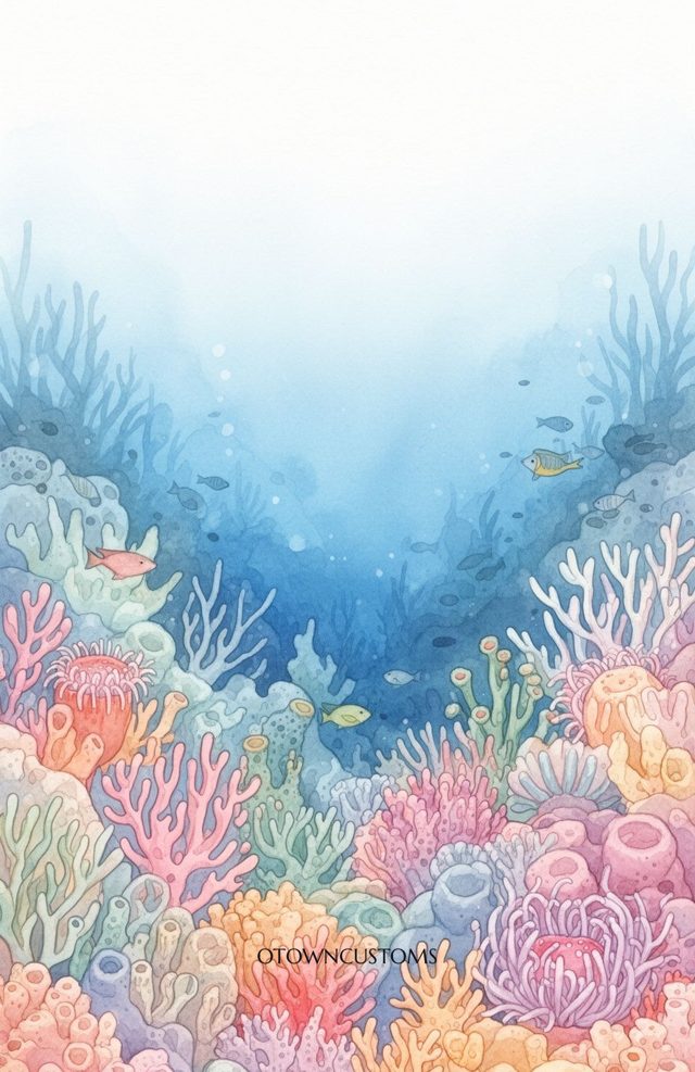 Watercolor Reef Serenity Bloom
