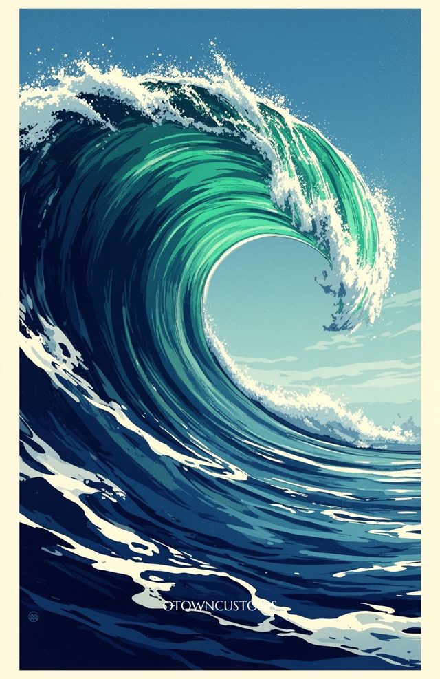 Stylized Wave Illustration