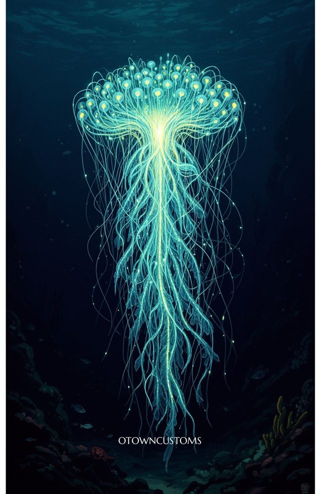 Glowing Bioluminescent Creature