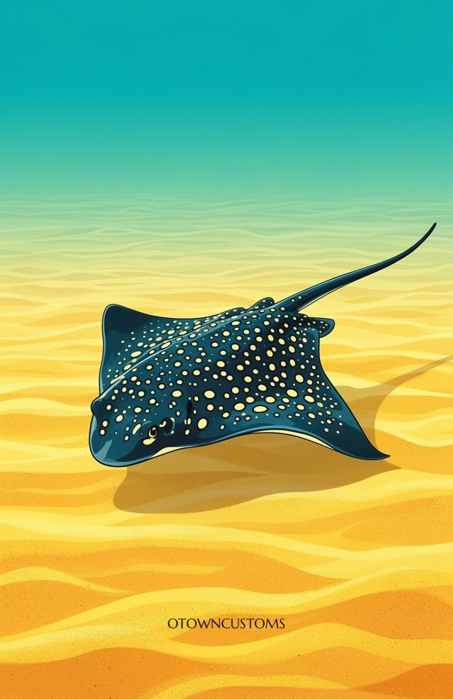 Vector Illustration Skate Ocean