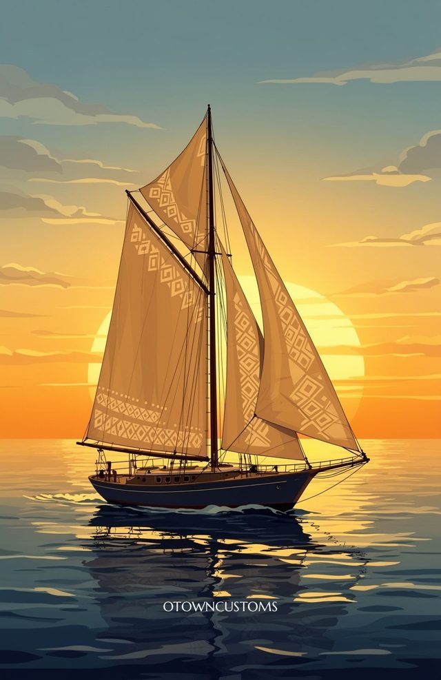 Sailboat Sunset Ocean