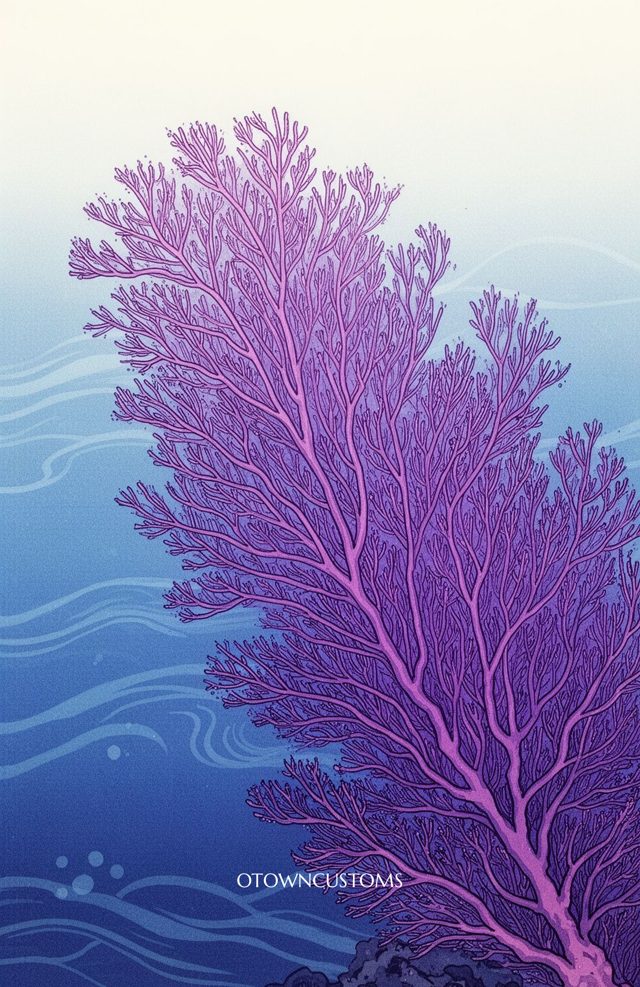 Art Nouveau Coral Ocean Garden