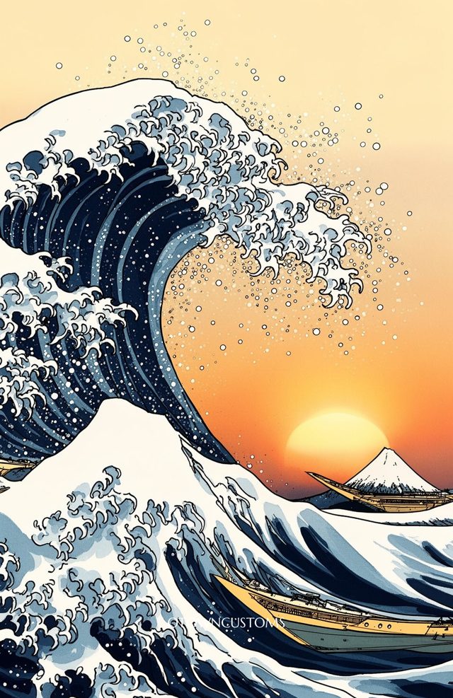Japanese Woodblock Seashell