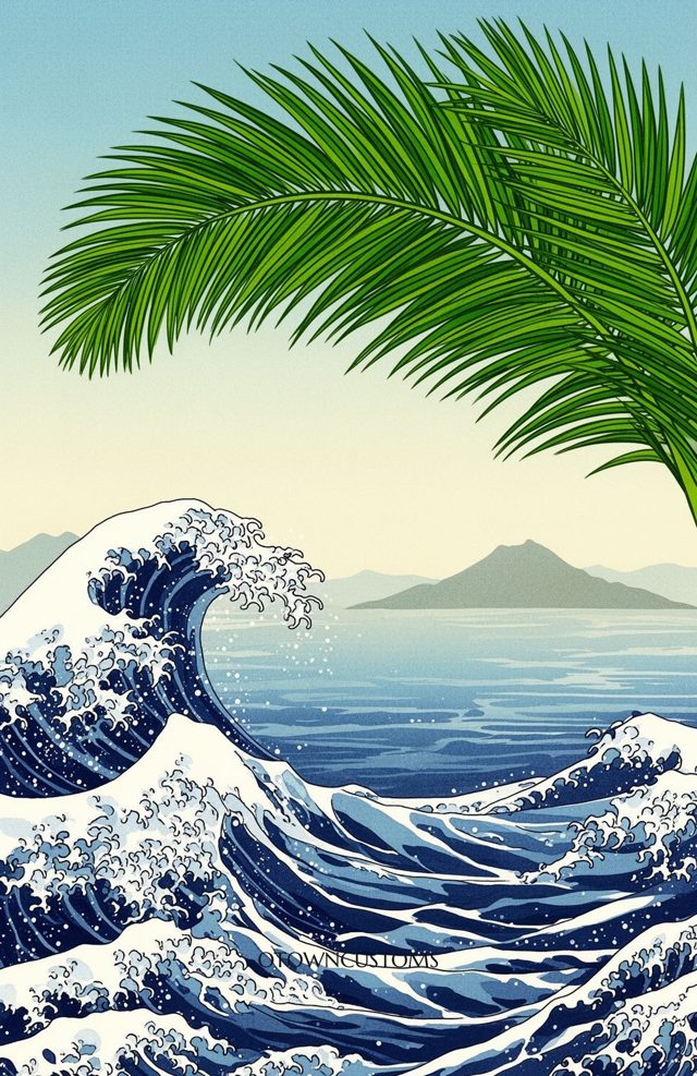 Ukiyo-e Wave Coastal Breeze