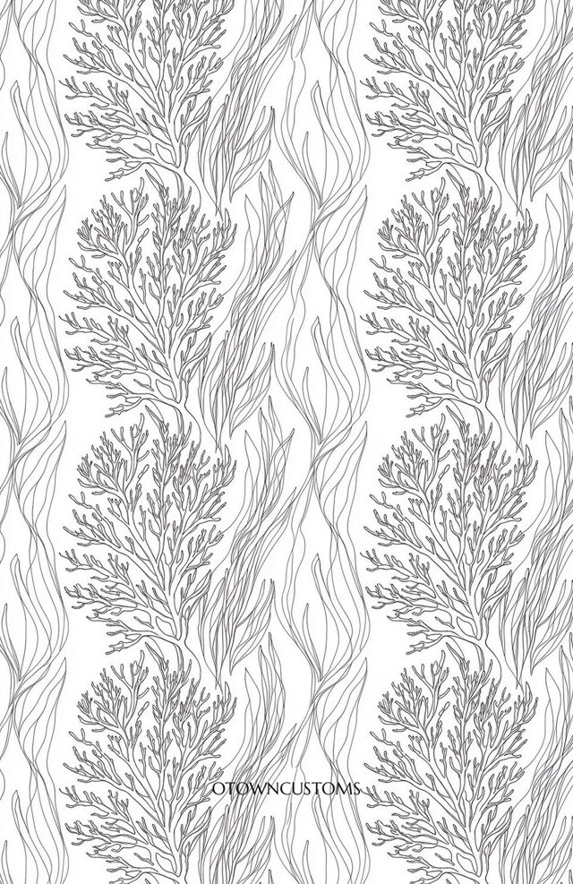 Line Art Sea Garden
