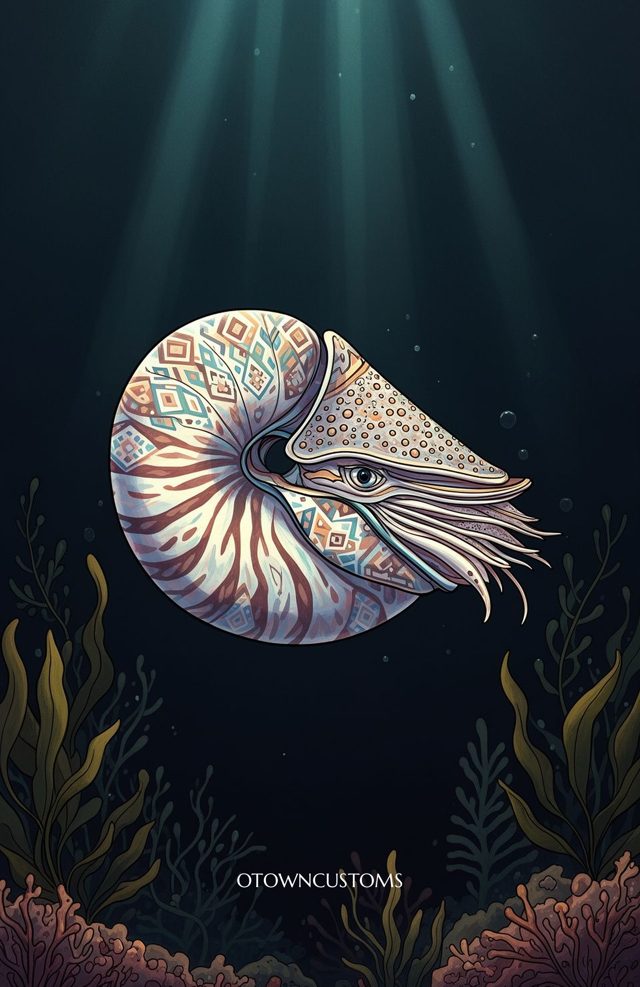 Nautilus Ocean Spiral Shell