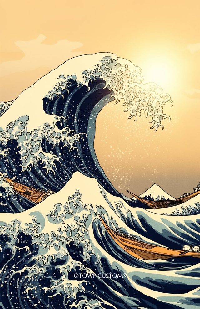 Japanese Woodblock Boho Wavecrest