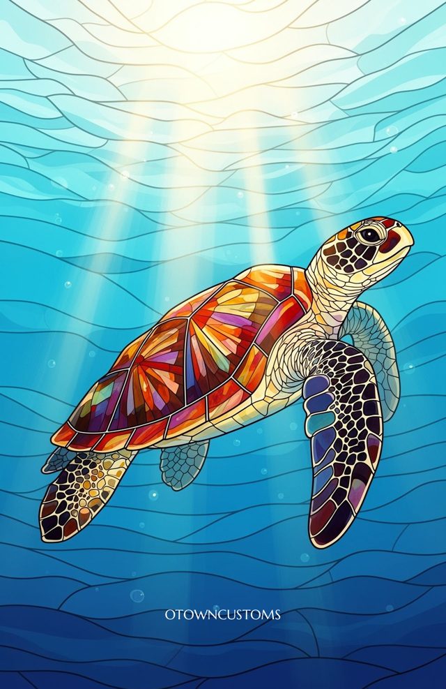 Stained Glass Turtle