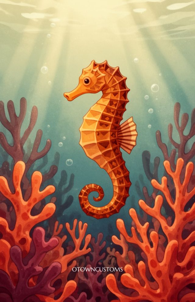 Stylized Underwater Illustration Coral Garden