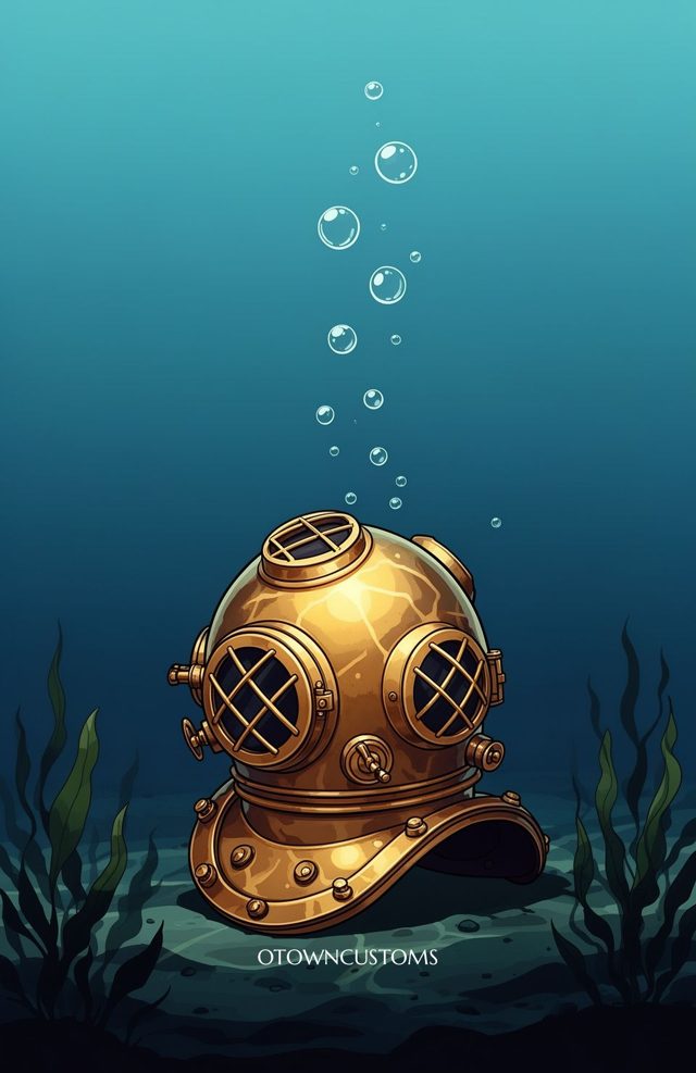 Vintage Diving Helmet Retro Brass