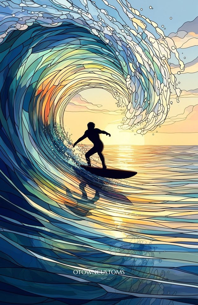 Stained Glass Barrel Wave