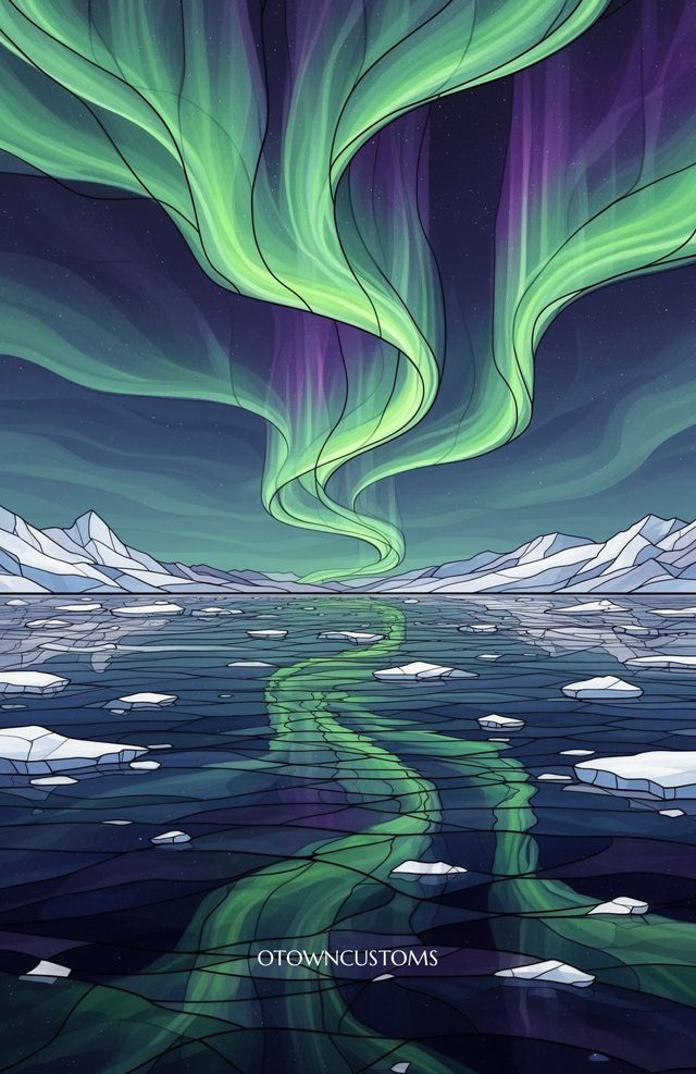 Stained Glass Arctic Lights
