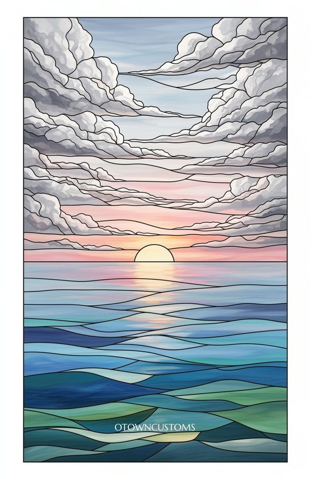 Stained Glass Waves Ocean Dreams