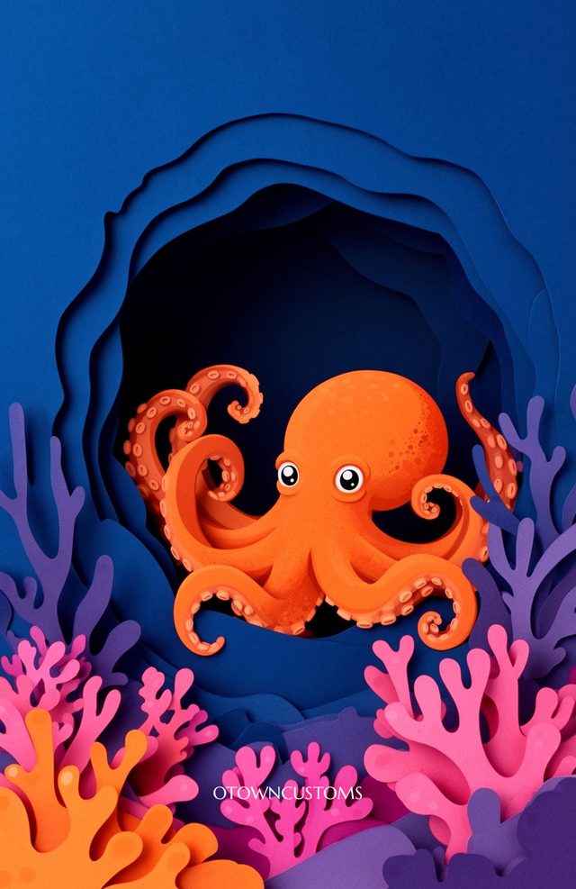 Paper-Cut Art Coral Cave Sapphire