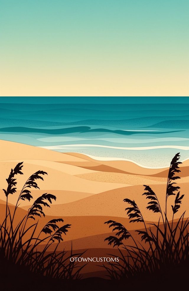 Minimalist Beach Seaside Grass