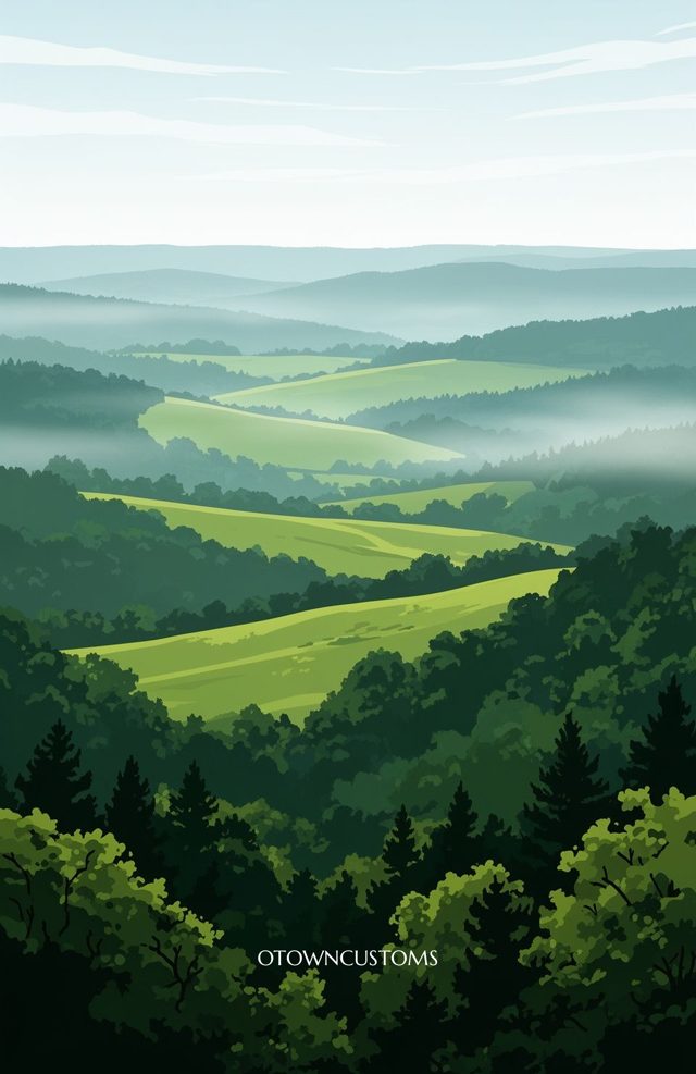 Serene Rolling Hills Ozark Valley