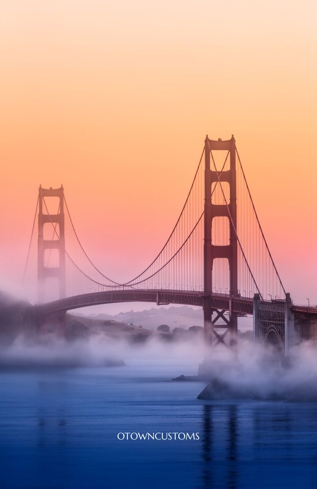 Foggy Sunset Golden Gate