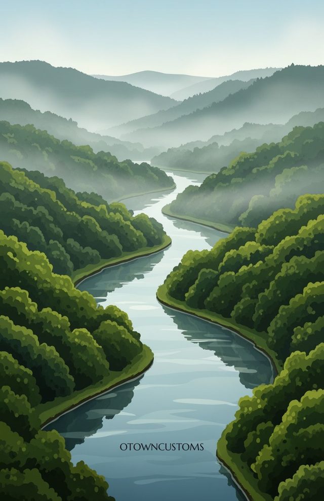 Misty Mountains Brandywine Creek Panorama