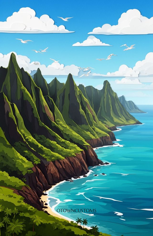 Paper Cut Na Pali Coast