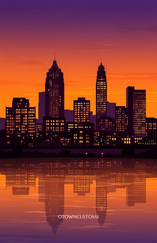 Minimalist Silhouette Kentucky Louisville Skyline