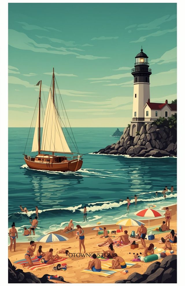 Vintage Beach Seaside Travel