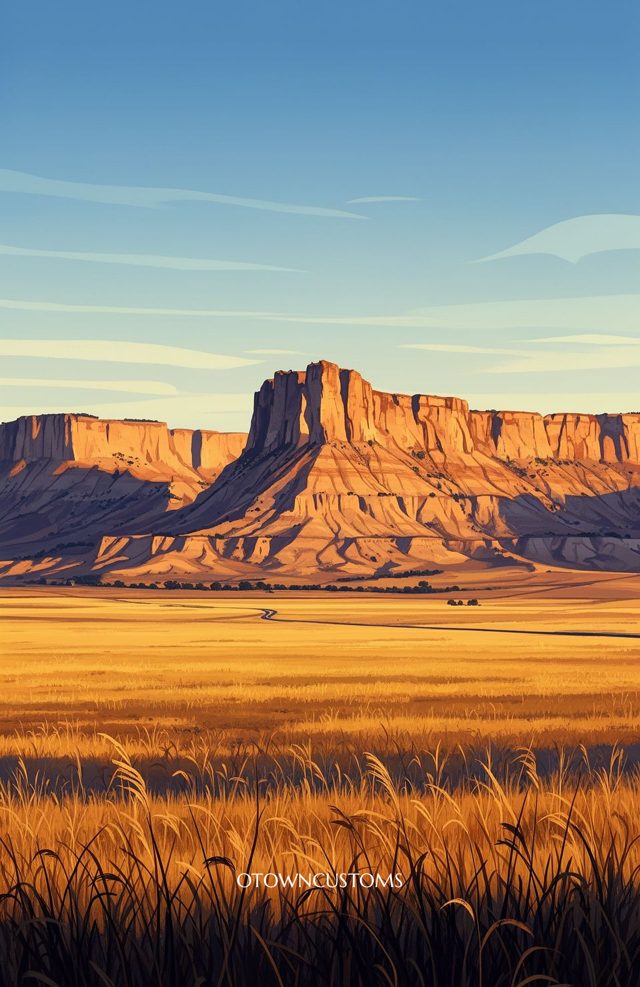 Painterly Nebraska Scotts Bluff Vista