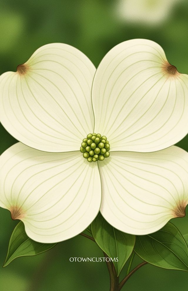Soft Botanical Dogwood Bloom