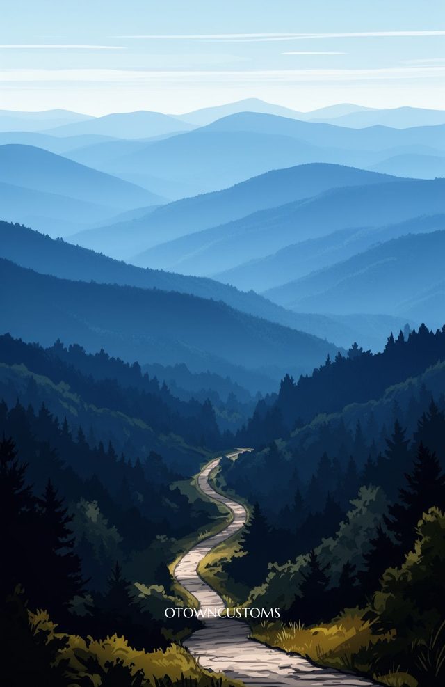 Minimalist Mountain Smoky Mountain Vista