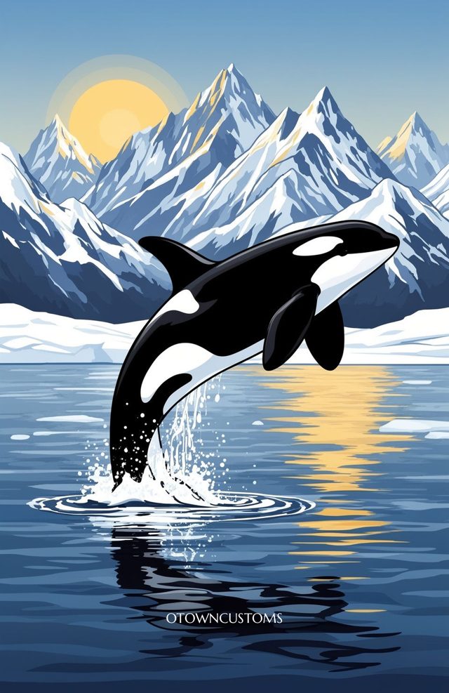 Orca Breaching Washington Ocean Coastal