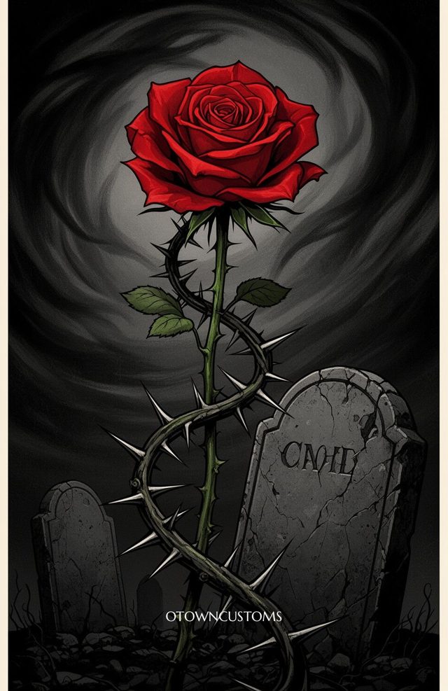 Thorns Embrace Gothic Rose
