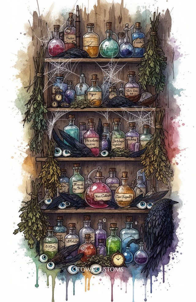 Witchy Apothecary Shelf