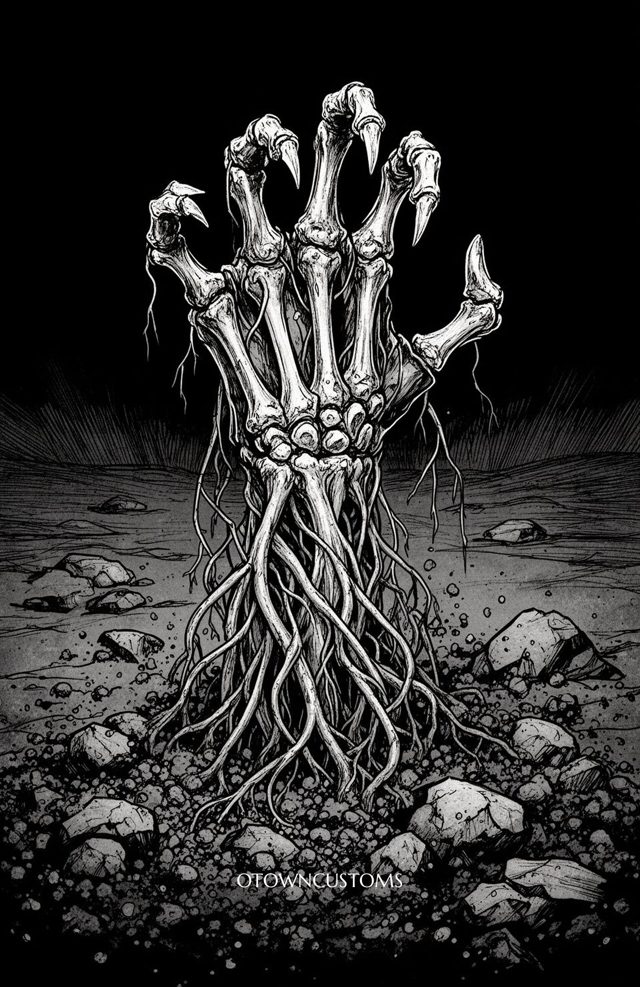 Grave's Claim Skeleton Hand Gothic Dark