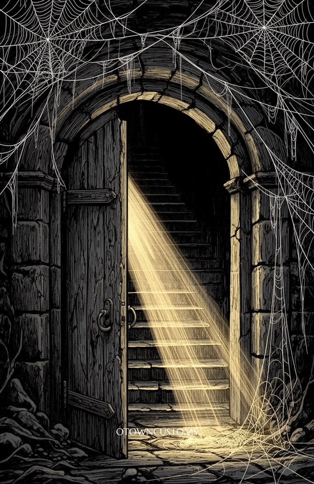 Dark Gothic Crypt Entrance