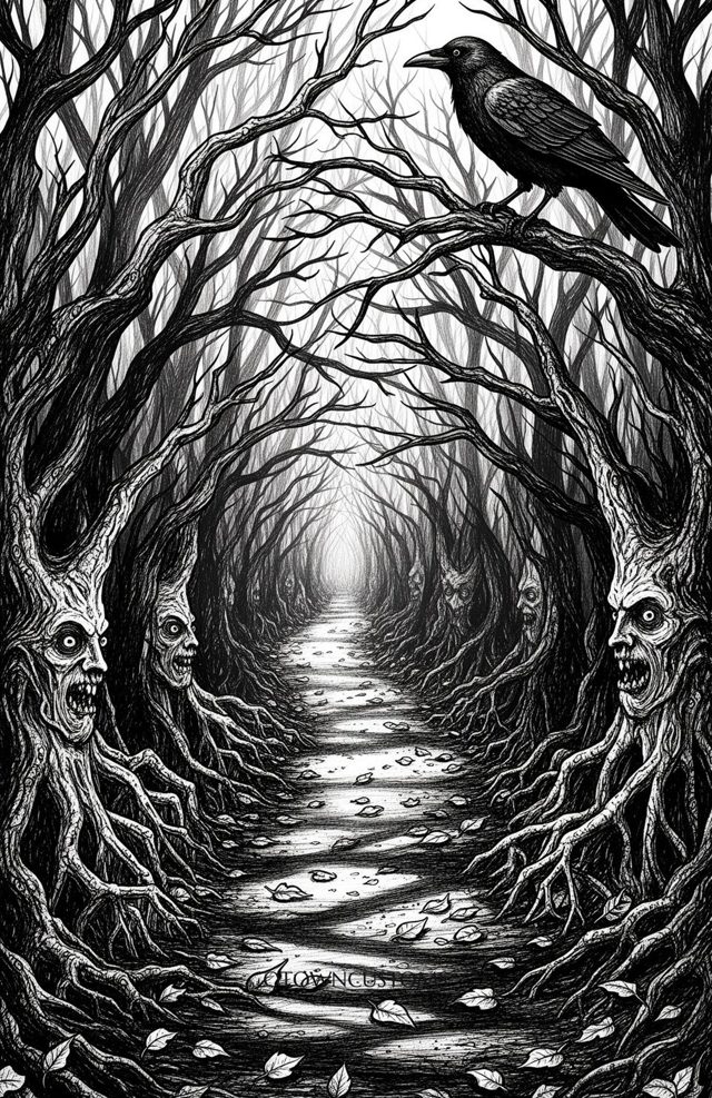 Path Unknown Creepy Forest