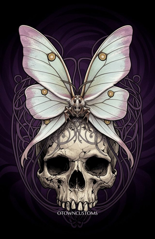 Macabre Art Nouveau Winged Messenger