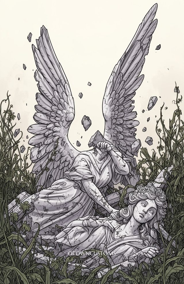Fallen Angel Statue