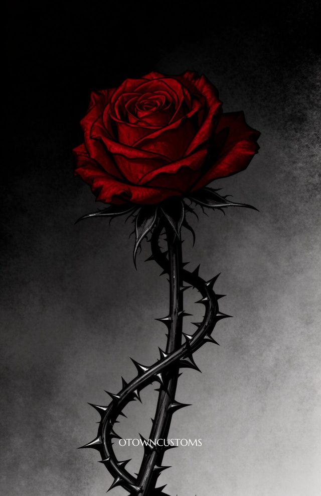 Dark Gothic Rose Thorned Beauty