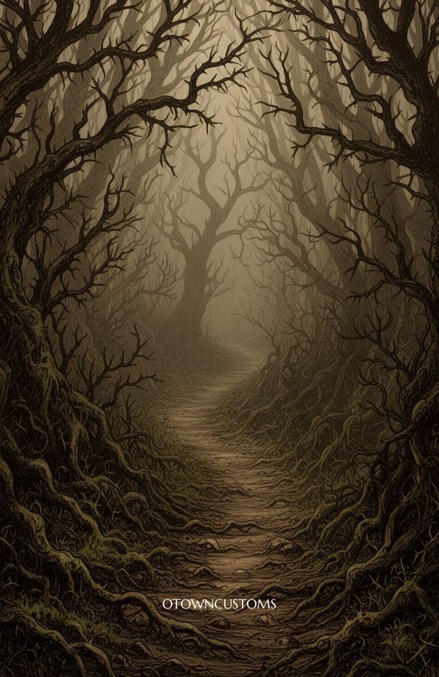Foreboding Wooded Path Horror